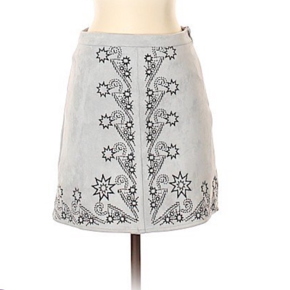 SEEK the label gray stitched skirt